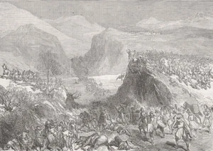 BOSNIA. Uprising. Fight on the Gatschko near Lipnik 1876 old antique print - Picture 1 of 1