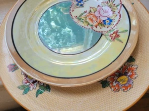 Wedgewood Etruria | Lusterware | Gold Splatter Paint | Girl Lunch | Orange Plate - Bild 1 von 14