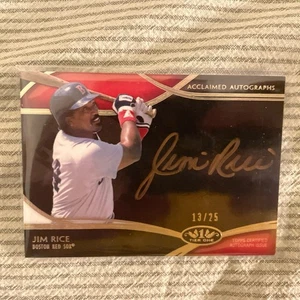 Jim Rice 2014 Topps Tier One Acclaimed Autographs Bronze Ink /25 Red Sox HOF - Picture 1 of 2