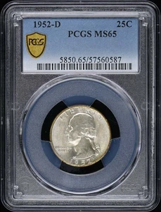 1952-D 25C Washington Quarter PCGS MS65 - Bild 1 von 2