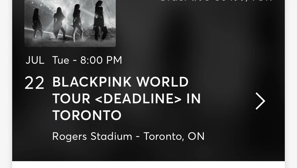 Ticket BlackPink World Tour - Toronto 2025 - Image 1 of 1