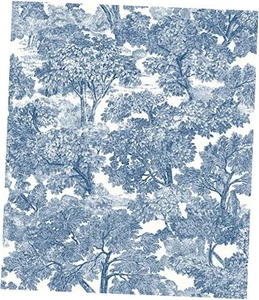 3115-12543 Spinney Toile Wallpaper Blue - Picture 1 of 3
