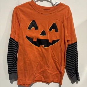 Carter’s Orange Jack O Lantern Halloween Long Sleeve T Shirt size 6 NWOT - Picture 1 of 4