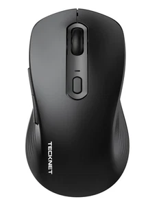 TECKNET Bluetooth Mouse, [ USB + BT1 + BT2 ] Wireless Mouse for Laptop, Silen... - Picture 1 of 8