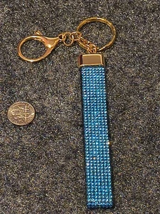 CINTURINO E PORTACHIAVI BLING STRASS BLU - Foto 1 di 1