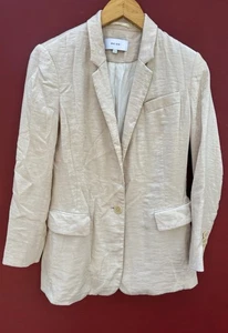 Reiss Madoc Jacket 4 Women’s Gold Shimmery Blazer - Picture 1 of 7