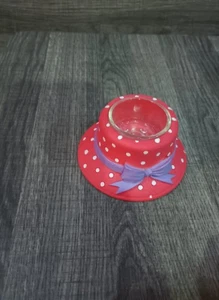Vintage Tea Light Candle Holder Hat No Chips No Cracks In Great Shape - Picture 1 of 6