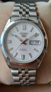 SEIKO 5 7S26-03B0 Vintage Automatic Dial Watch White - Picture 1 of 2