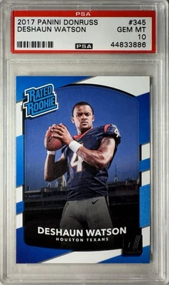 Panini Donruss #345 2017 Deshaun Watson clasificación novato radiocontrol PSA 10 Foto 1 de 2