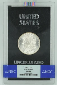 1881-O NGC MS64 Morgan Silver Dollar GSA - Picture 1 of 3