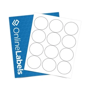 2,5" Runde Weiße Matte Etiketten - Permanent - für Kerzen-/Glasdeckel, Produkt & Fa... - Bild 1 von 7