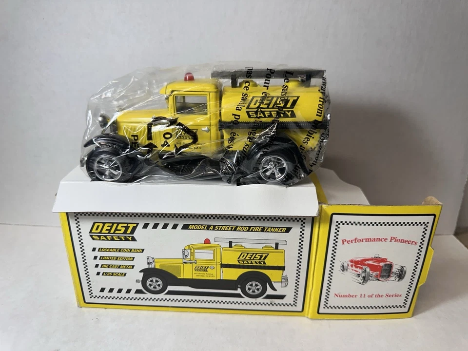 Ford Model a Street Rod Fire Tanker - Diecast Coin Bank Deist by Liberty 1 25