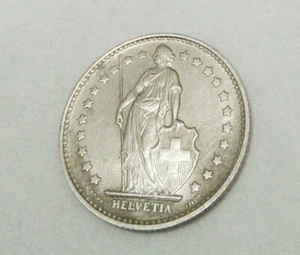 1 Fr. HELVETIA (1969) Switzerland Coin Stars - Picture 1 of 2