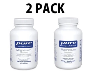 2 PACK, Pure Encapsulations Magnesium Glycinate, 120 mg, 90 capsules (180 total) - Picture 1 of 5