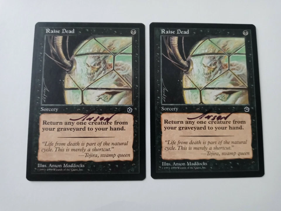 Raise Dead x1 porta 2nd agel Ed Signed  by Anson Maddocks  MTG - Image 1 of 1