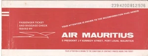 AIR MAURITIUS AIRLINES 1991 PASSAGIER & GEPÄCK TICKET MAU -REU - ANT - Bild 1 von 1
