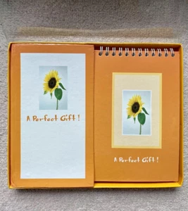 Girls Notebook Set, Sunflower Motif, Address Book And Lined Notebook - Picture 1 of 5