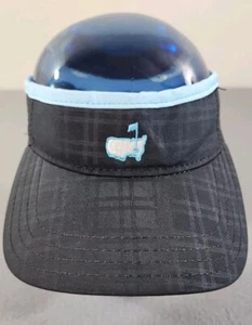 American Needle Augusta National Masters Golf Visor Black Plaid Blue Trim - Picture 1 of 6