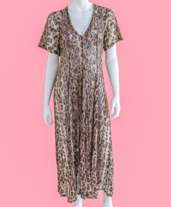 Grunge Kleid Gypsy Dress 90er Kleid Spitzenkleid Animal Print Dress Leopardenmuster - Bild 1 von 4