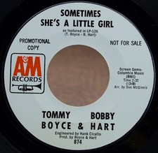 45 Rpm Record Tommy Boyce & Bobby Hart Sometimes She's A Little Girl