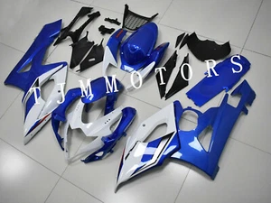 Kit de carenado de carrocería molde de inyección ABS blanco azul plástico para GSXR1000 05-06 - Imagen 1 de 8