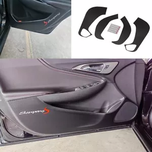Carbon Fiber For Chevrolet Malibu 2016-2022 Anti-Kick Panel Sticker Inner Door - Picture 1 of 5