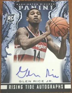 2013-14 Panini Rising Tide Autographs Glen Rice Jr. #37 Washington Wizards