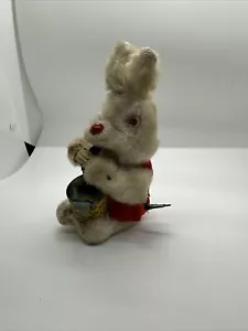 Fuji Press Kogyosho Windup Happy Munching Bunny Japan 1950s Working Antique - Picture 1 of 9