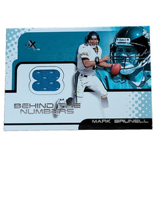2001 Fleer E-X Behind the Numbers Mark Brunell Game-Worn Jersey Card #732/792
