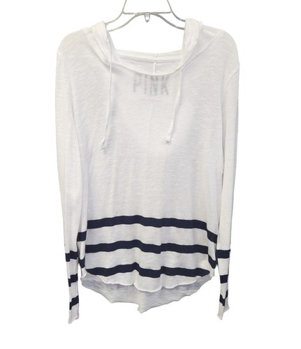 UNDERCOVER Maglione con cappuccio Victoria's Secret rosa M bianco leggero 2977