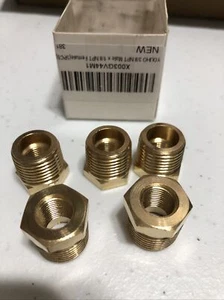 5--3/8 Male to 1/8 Female Npt Brass Pipe Reducer Bushing Fitting Water Fuel Gas - Picture 1 of 1