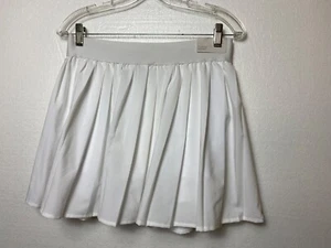 XL White Pleated Tennis Skort Athleisure Sporty Summer Cute Short Skirt Y2K Fun - Picture 1 of 6