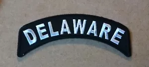 Delaware Mini Rocker Embroidered Biker Patch - Picture 1 of 1