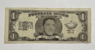 1962 Topps Football Bucks #32 Bill George-Chicago Bears - Image 1 of 2