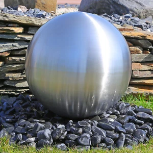 Große Kugel aus Edelstahl für den Bau von Springbrunnen Zierbrunnen Wasserspiel - Bild 1 von 4
