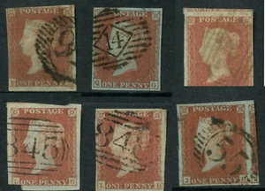 GB QV PENNY RED IMPERFORATE PLATES 92-97 RANGE...PRICED and SOLD INDIVIDUALLY - Picture 1 of 47