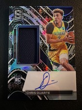 2021-22 Spectra 75th Anniversary Chris Duarte RPA On-Card Auto RC /75
