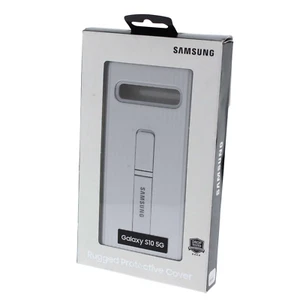Samsung Rugged Schutzhülle für Galaxy S10 5G Silber mit Ständer Original - Bild 1 von 5
