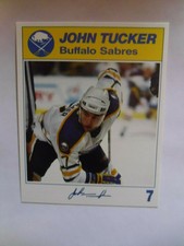 1987-88-BUFFALO SABRES-Blue Shield-#7-John Tucker Postcard.,