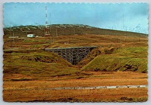 Vintage Postkarte künstlerische Zahnstocherbrücke Adak Alaska Panoramablick Sammlerstück - Bild 1 von 2