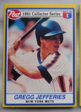 1991 Post Cereal Gregg Jefferies Mets Baseball Card