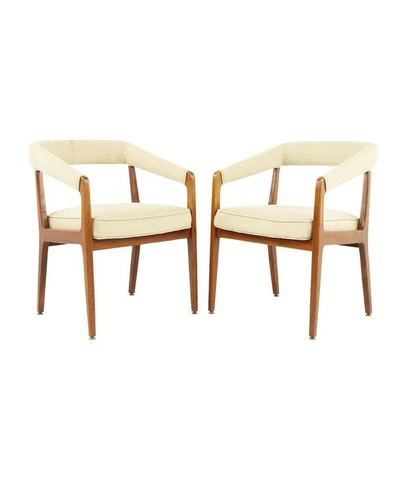 Kai Kristiansen Style Mid Century Danish Teak Occasional Lounge Chairs - A Pair Cover