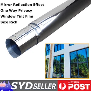 Window Film One Way Mirror Glass Tint Create Beauty Mirror Effect Block UV Sun - Picture 1 of 12