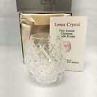 1984 First Annual Lenox Crystal Christmas Candle Holder -Noel- Handblown Crystal