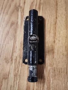 Vintage Floor Deadbolt Antique Old Hardware Mechanical Lever - Picture 1 of 5