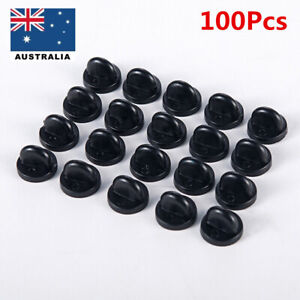 100Pcs  Clutch Rubber Pin Backs Keepers Replacement Uniform Badge Comfort Fit
