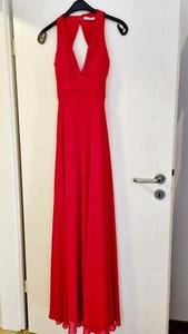 Abendkleid Ballkleid Hochzeitsgast Sexy rückenfrei Rot 34 V- Ausschnitt - Bild 1 von 2