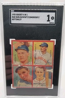 Goudey 1935 4 en 1 Jim Bottomley Hudlin Myatt Comorosky #6B SGC 1 Foto 1 de 2