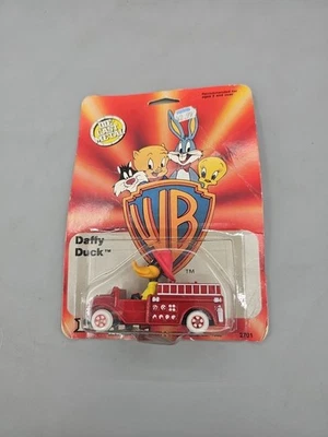 老式 1988 年 ERTL 达菲鸭消防车 华纳兄弟 LOONEY TUNES 2701 压铸 — 第 1/4 张图片