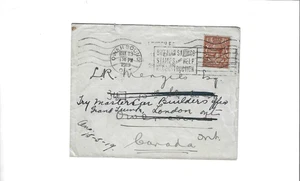 GREAT BRITAIN 1919 Cover sent from Owen Sound to Canada & forward - Slogan Cnl - Bild 1 von 2